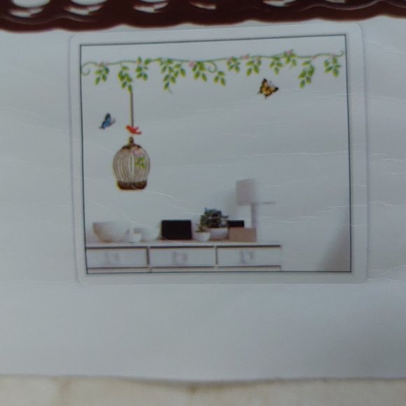 Bird Cage Flowers Wall Sticker Decor Wall Decorations - Picture 5 of 5